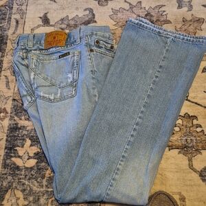 Lucky's DungareeVintage GeneMontesanoshabby Jeans Sz.4. 27"×33.5"x 7"rise.(#2012